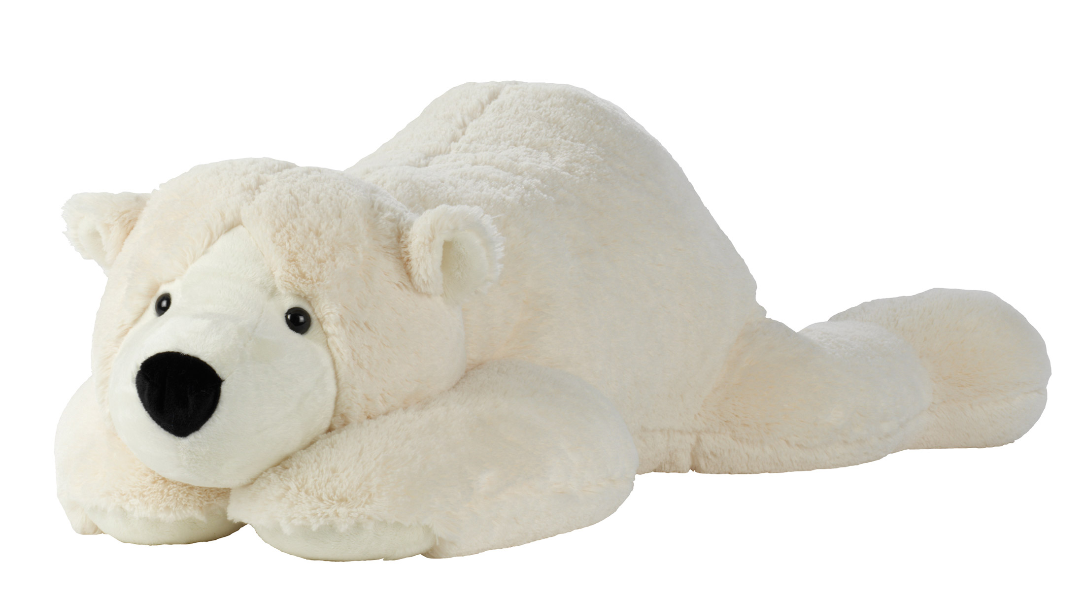Heunec Eisbär 50cm - Großer Teddy Eisbär in liegender Position aus der Misanimo Serie 