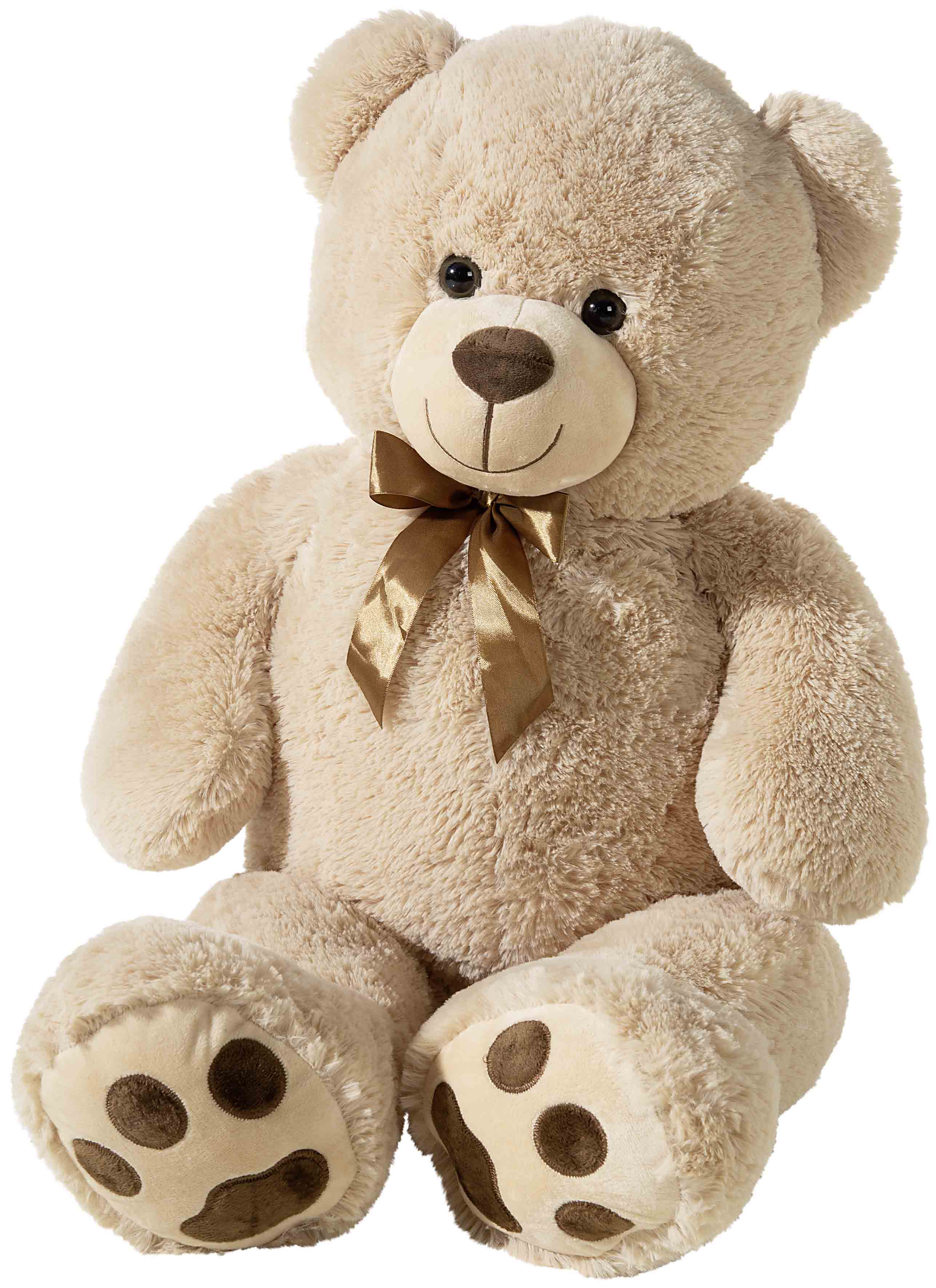 Heunec Bär 100cm - Teddybär  in hellbraun mit Schleife
