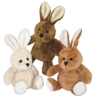 Heunec putziger Hase Knuffel in 12cm Größe in drei verschiedenen Farben