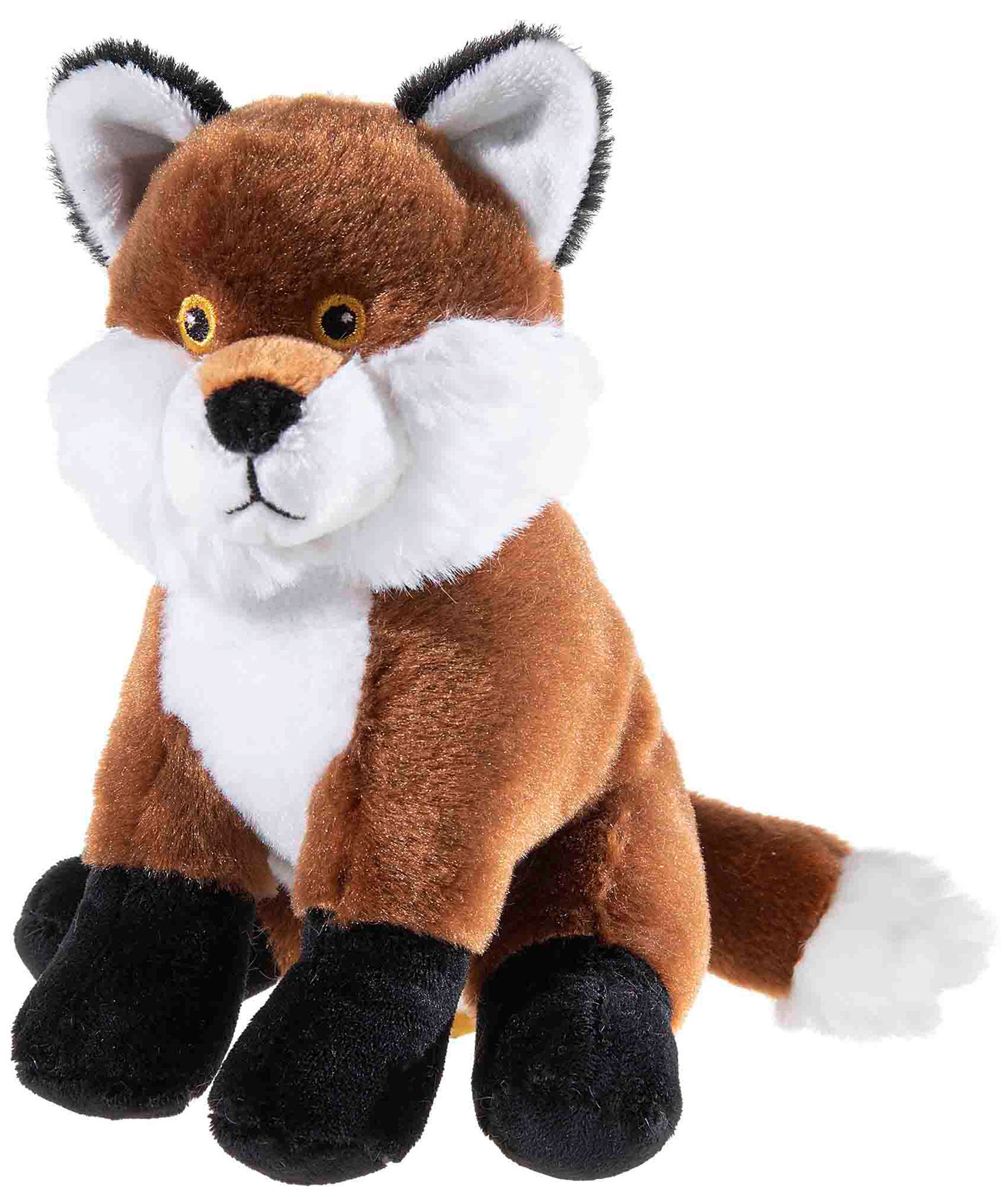 Heunec Fuchs 15cm - Plüschtier Fuchs in rot mit schwarz-weißen Details aus der Bottle 2 Buddy Serie