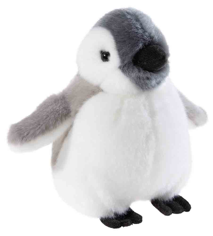 Heunec Misanimo Baby Pinguin 15cm - Plüschtier Pinguin in weiß-grauem Plüschfell mit niedlichem Gesicht