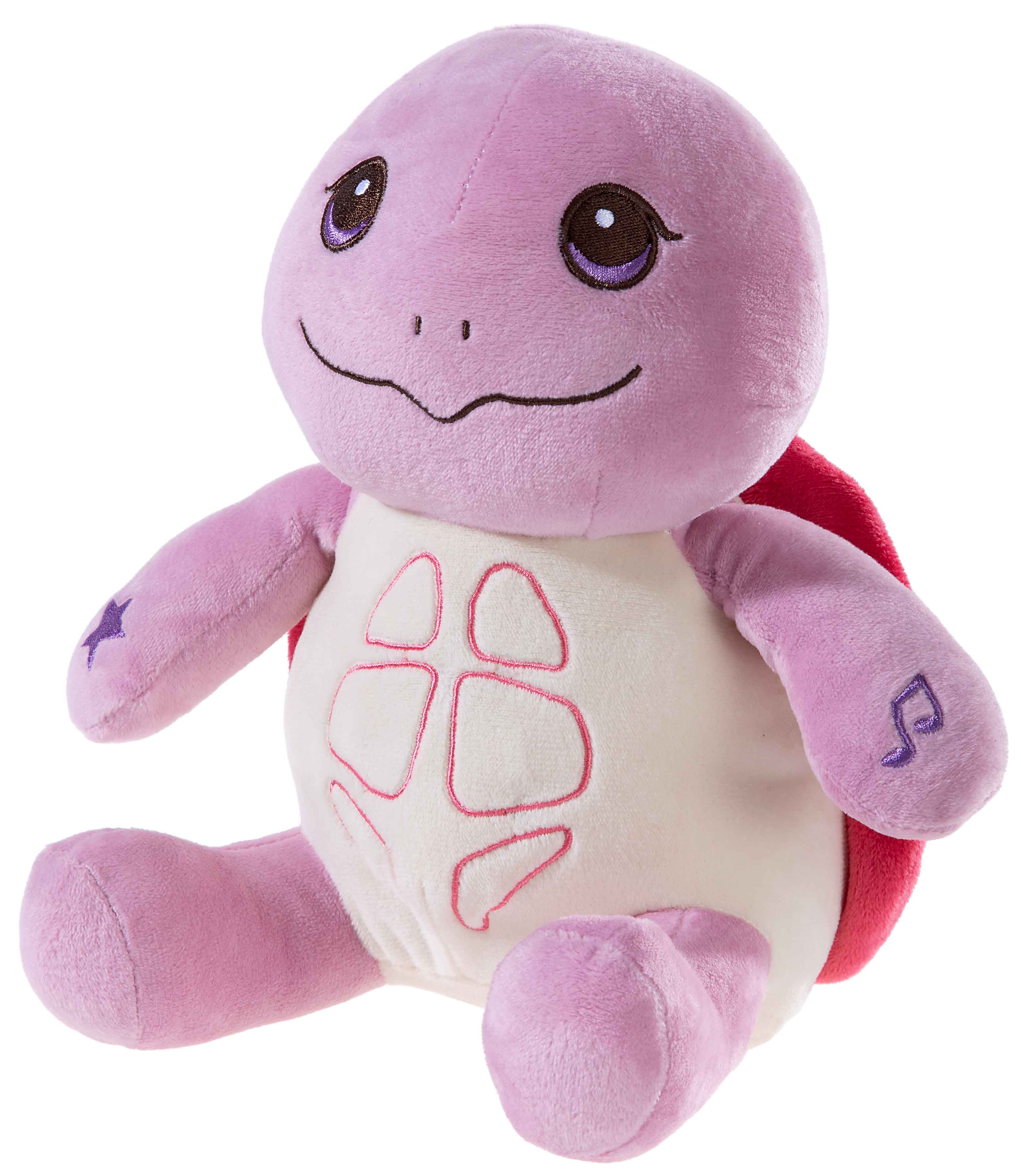 Schildkröte MusiLEDi 28cm violett Heunec Schildkröte MusiLEDi 28cm – Plüschtier Schildkröte in violettem Plüsch mit Musik und Nachtlicht