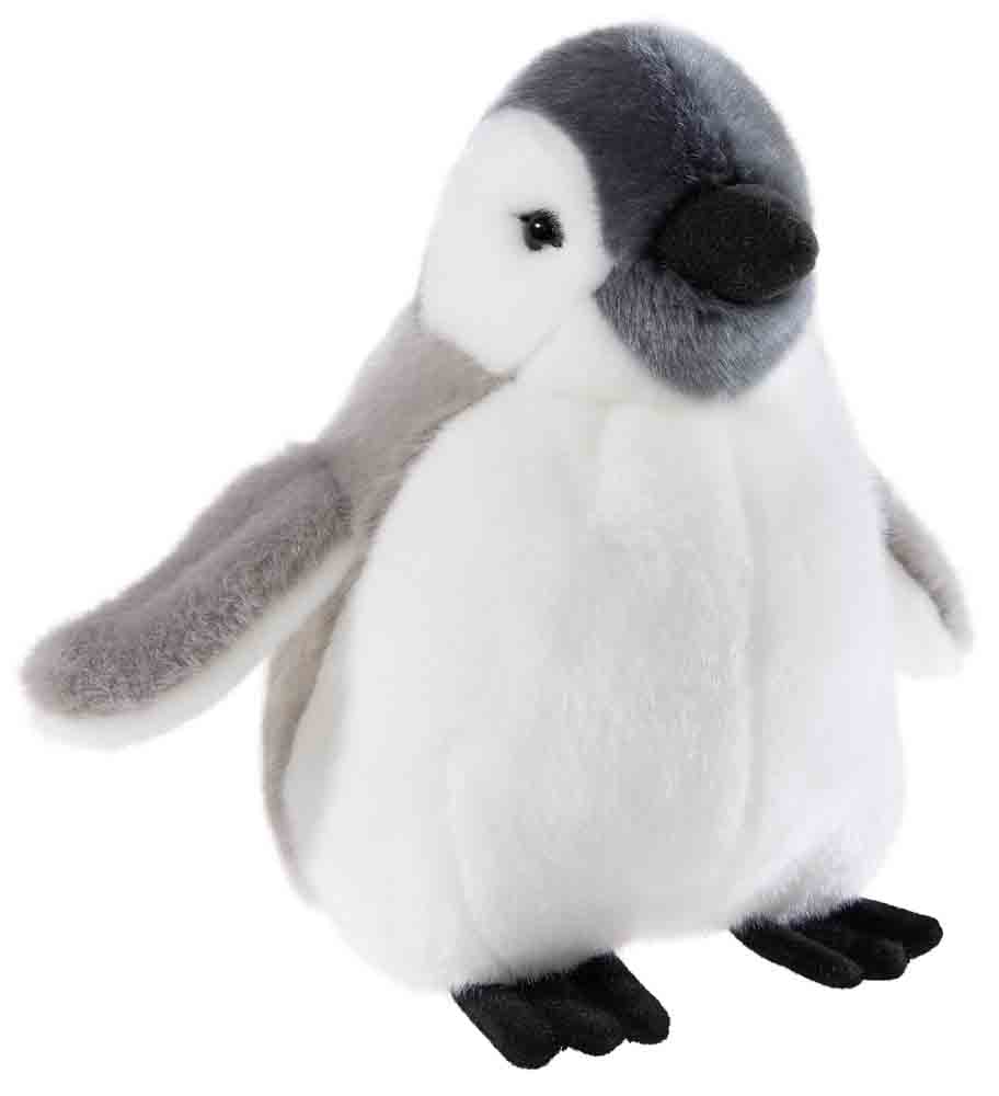 Heunec Misanimo Baby Pinguin 20cm - Plüschtier Pinguin in weiß-grauem Plüschfell mit niedlichem Gesicht