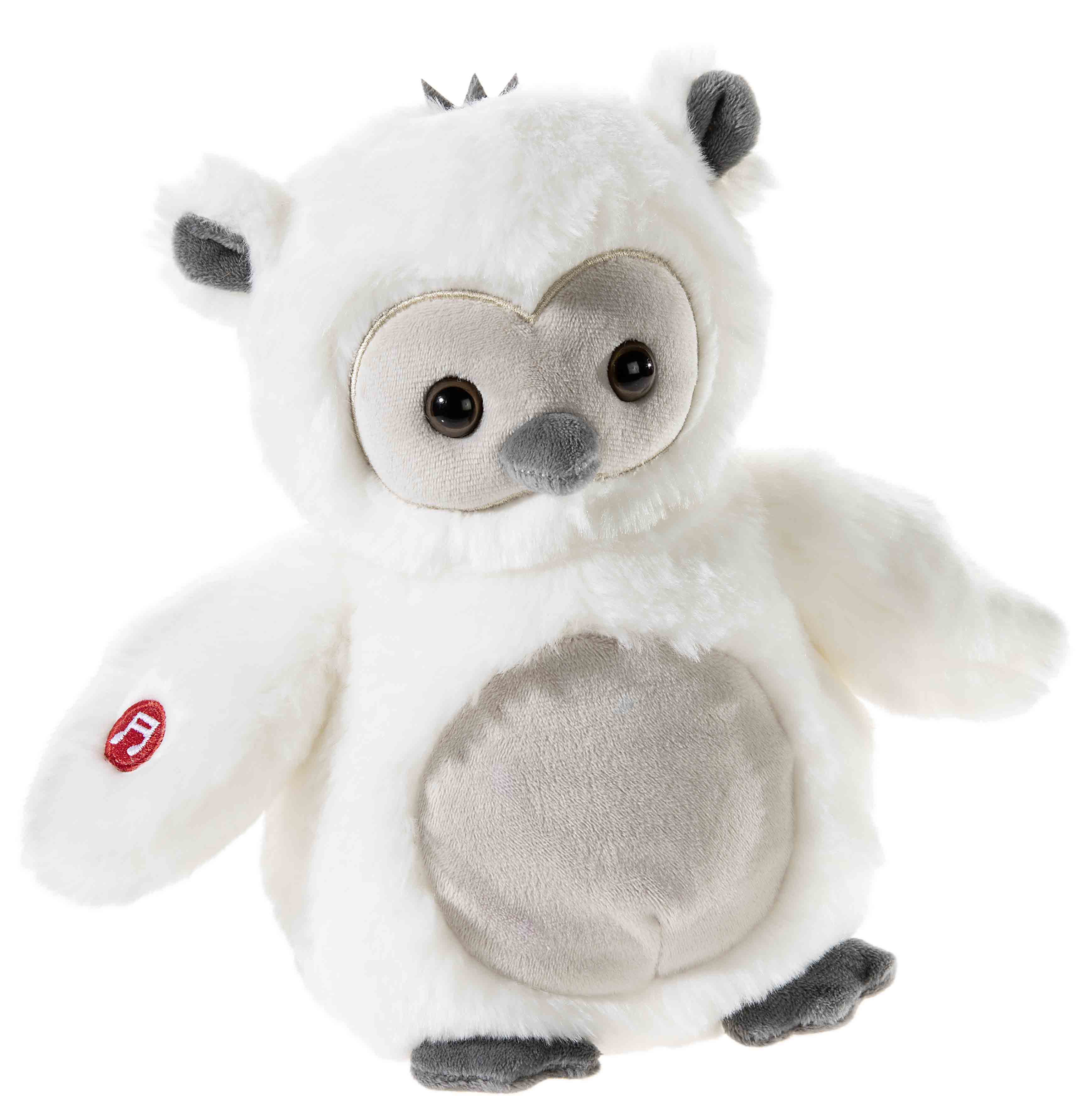 Eule MusiLEDi 20cm creme - ohne Licht Heunec Eule MusiLEDi 20cm - Plüschtier Eule in creme farbigen Plüsch mit Musik und Nachtlicht - bauch leuchtet nicht