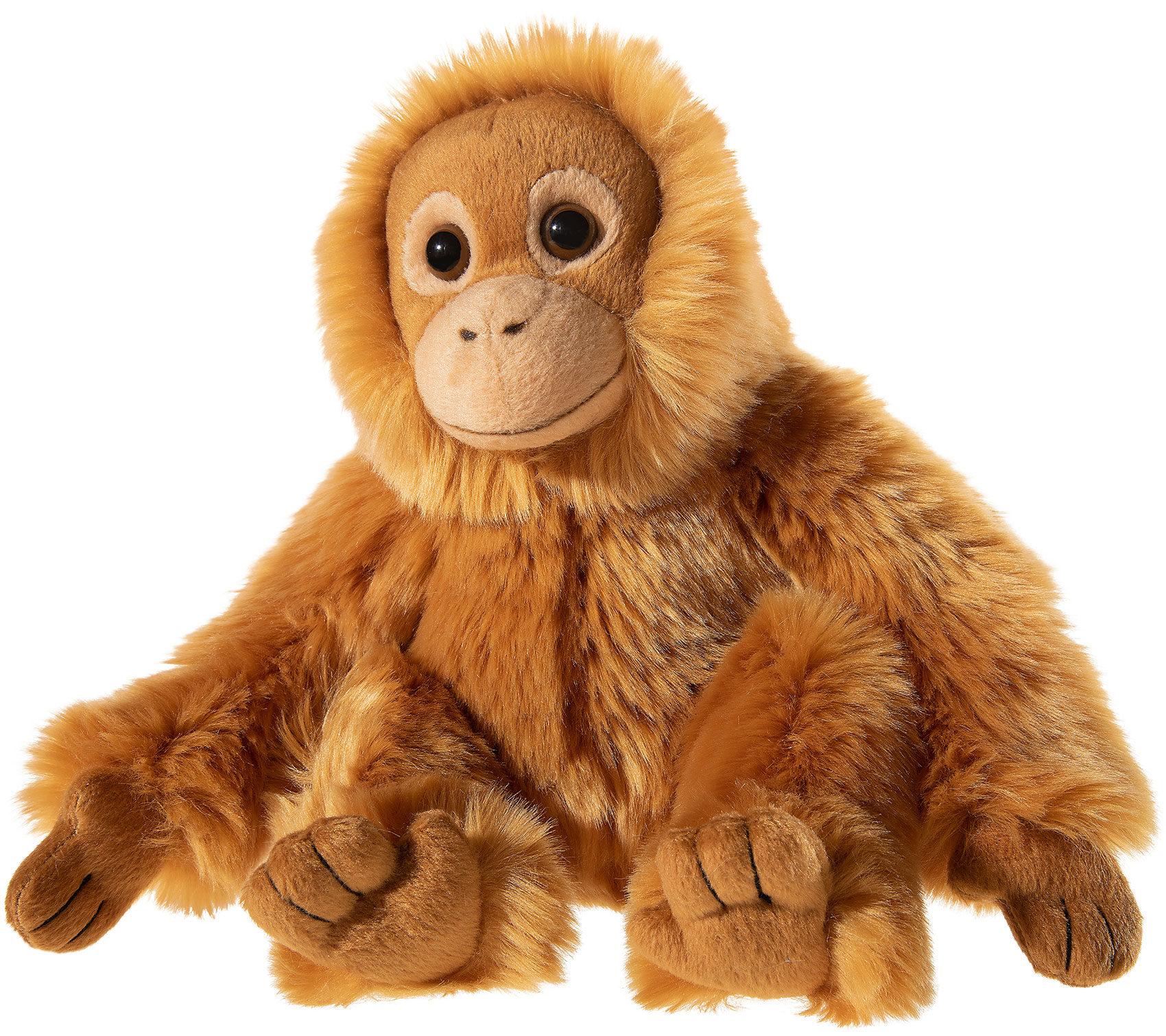 Heunec Affe Orang-Utan 24cm - Plüsch Affe in hellbraunem Plüsch in sitzender Position aus der Misanimo Serie