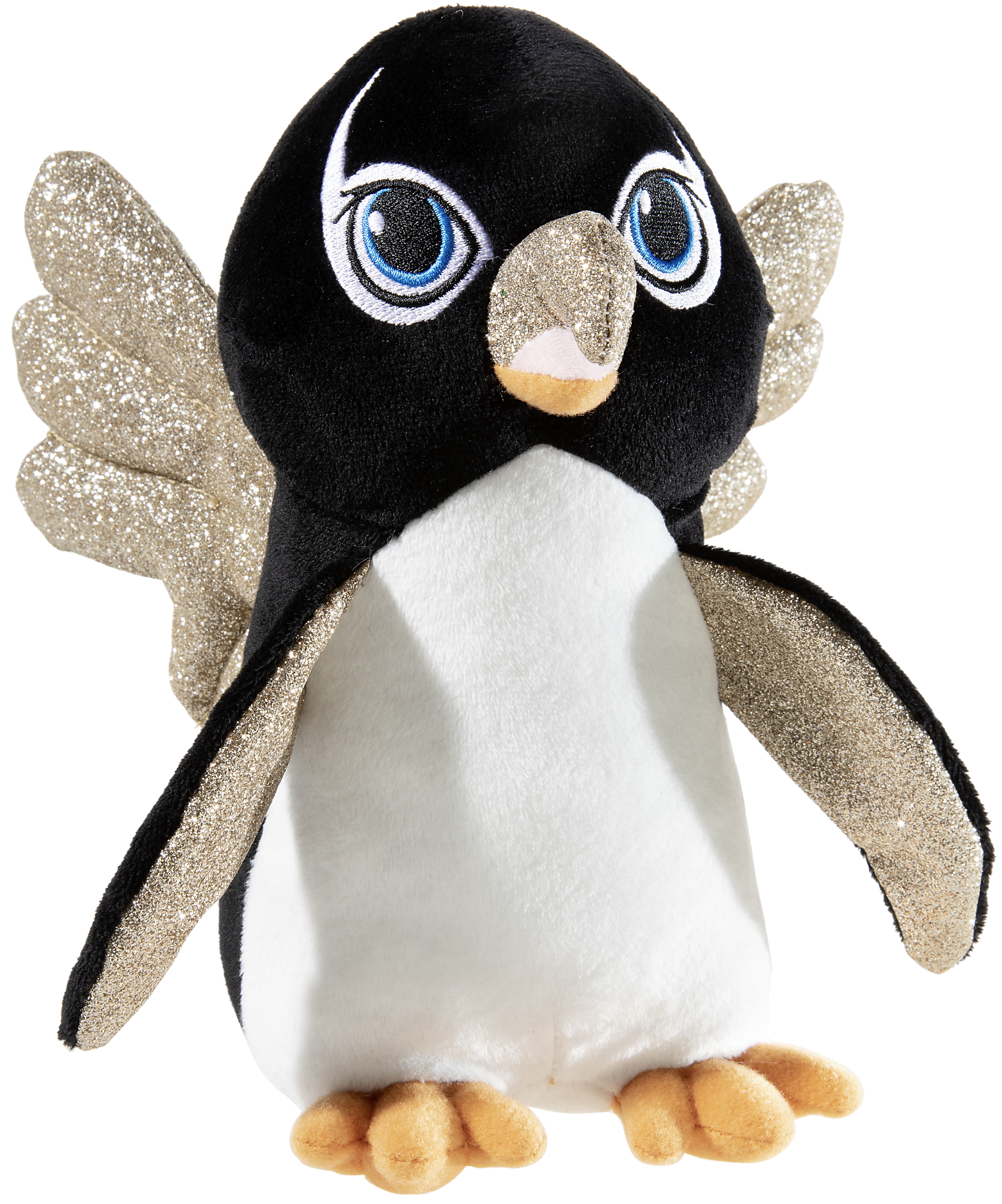 Heunec Pinguin mit goldenen Flügeln aus der Wings Serie in 25cm Größe