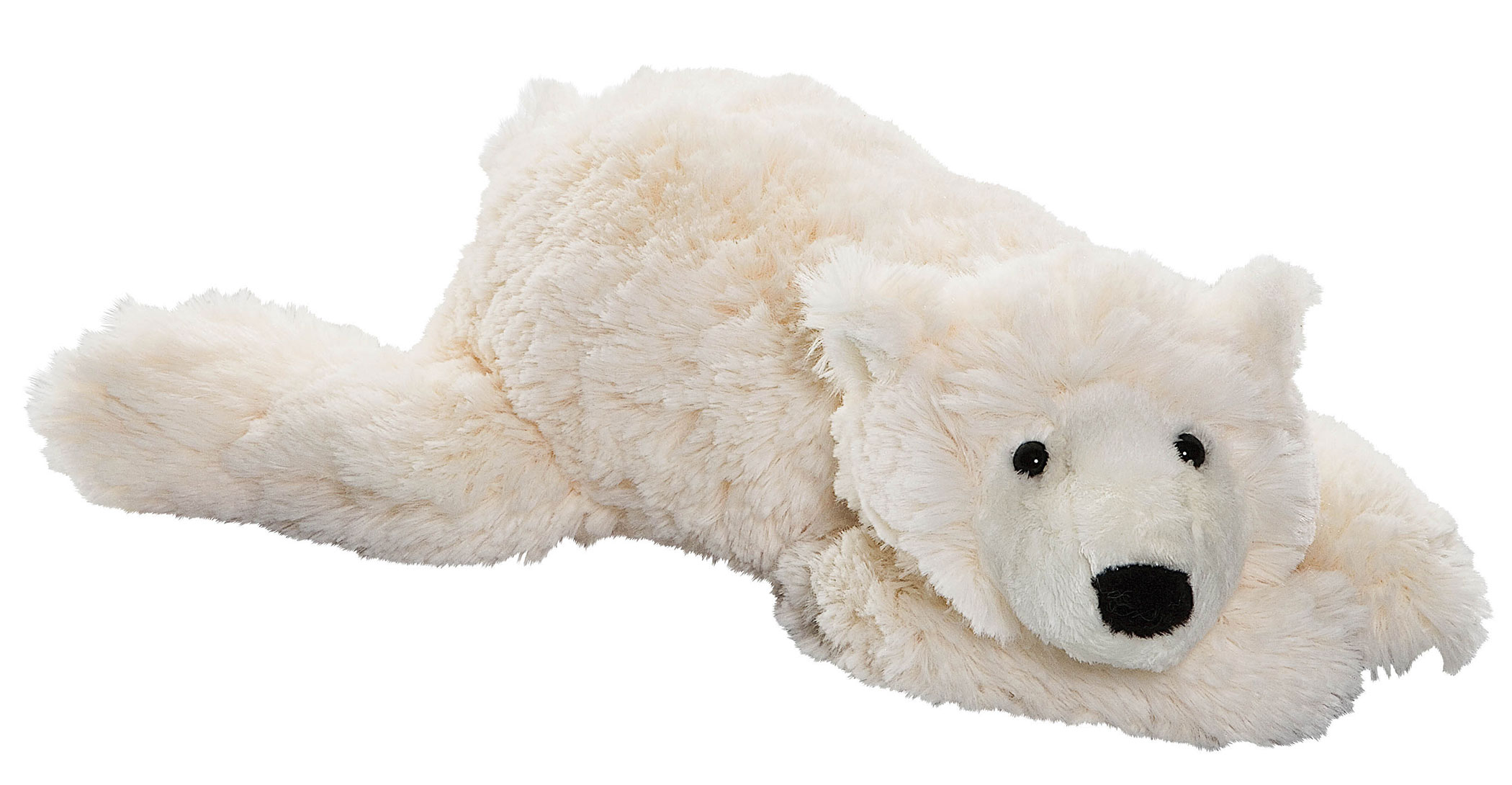 Heunec Eisbär 30cm - Plüsch Eisbär in liegender Position in weißem Plüsch aus der Misanimo Serie