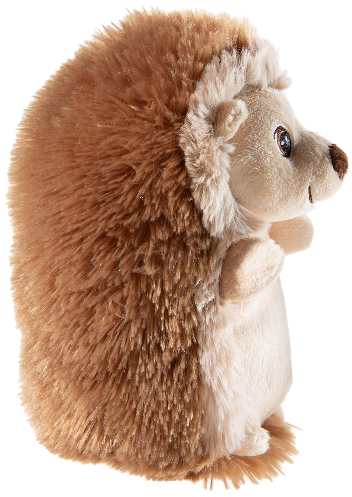 Bottle 2 Buddy Igel braun 15cm - Detailbild seitlich Heunec Igel 15cm - Plüschtier Igel in braun aus der Bottle 2 Buddy Serie - Detailbild seitlich